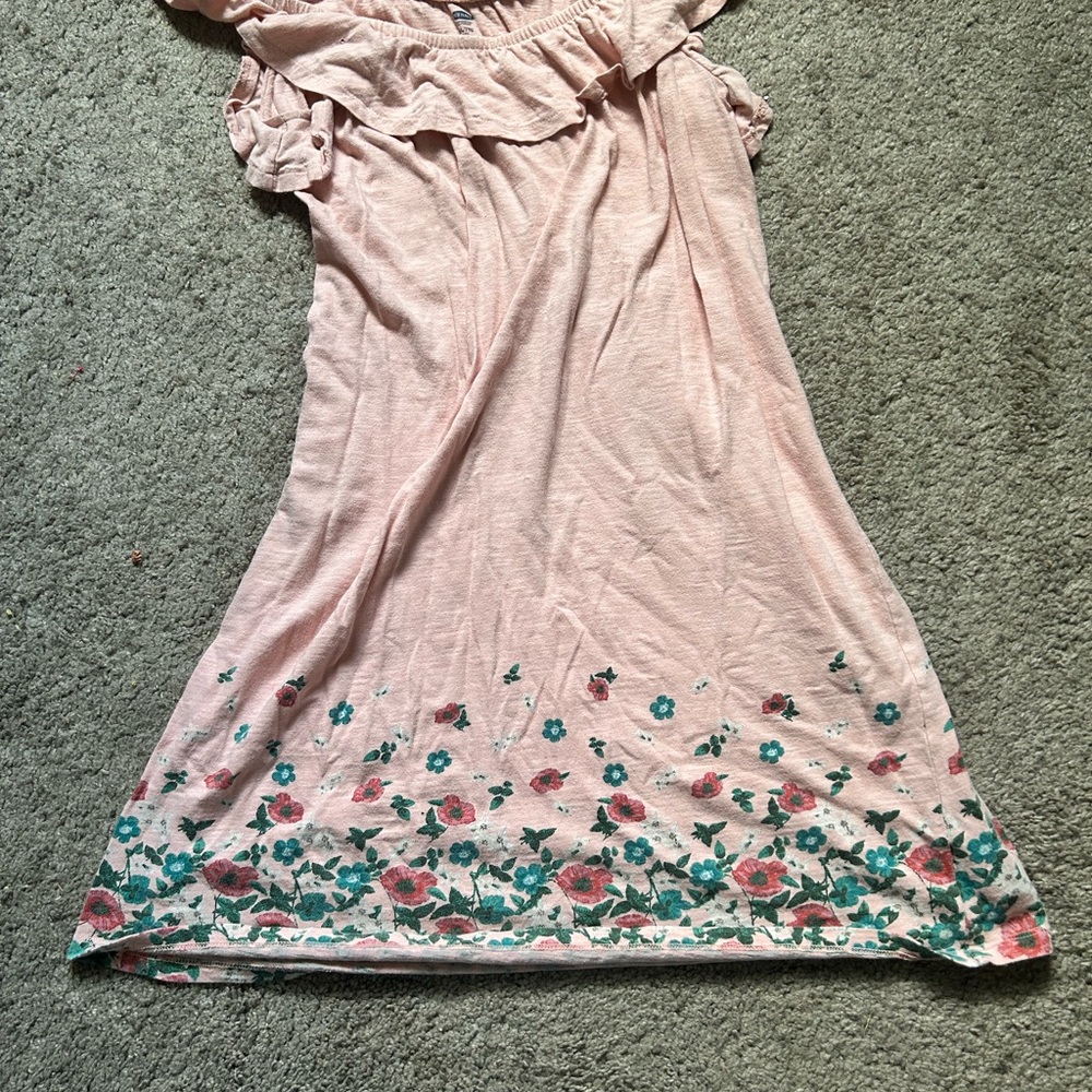 Old Navy Pink Sundress with Flutter Sleeves and Off the Shoulder Neckline